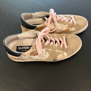 Authentic Golden Goose Sneakers with Pink Laces